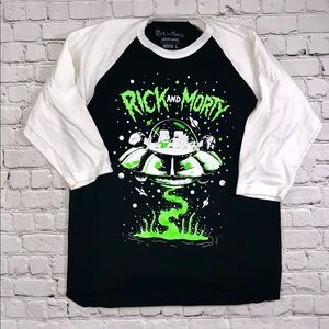 Rick and Morty unisex T-shirt large black green